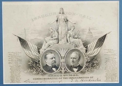 1885 Grover Cleveland Inaugural Ball Invitation Card SIGNED - Picture 3 of 3