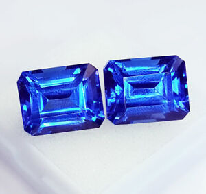 Loose Gemstone 8.00 to 10.00 cts Certified Pair Natural Blue Sapphire EBS03