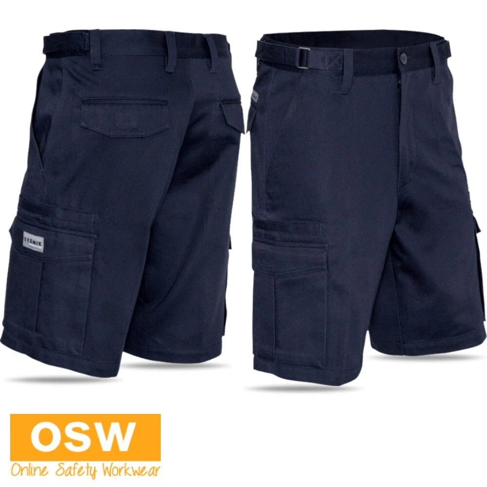 Men's Adjustable Side Basic Cargo Pockets Waistband Essential Short ZS502