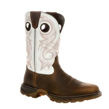 Durango® Men's 11" Western Chocolate & White Square Toe Boots DDB0302