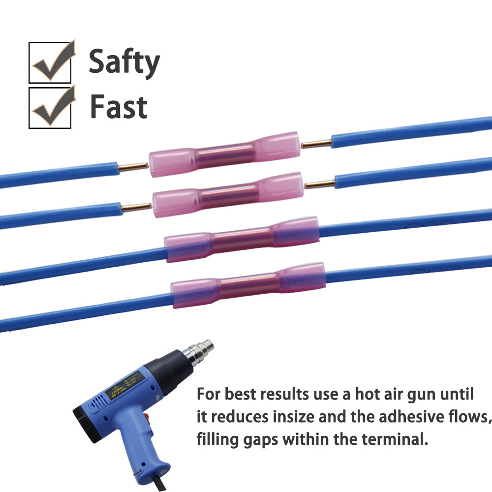 200PCS Waterproof Heat Shrink Butt Connectors Marine Crimp Wire Splice Terminals | UK