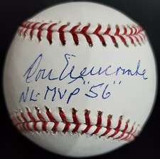 Don Newcombe Brooklyn Dodgers 1956 NL MVP OML Autographed Signed Baseball COA
