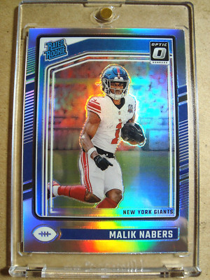 2024 Malik Nabers Panini Donruss Optic Rated Rookie Silver Holo Prizm RC   QTY