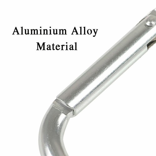 50/100pcs 2" Aluminum Camping Key Chain Spring Clips Hook D Shape Hiking Buckle - Picture 5 of 15