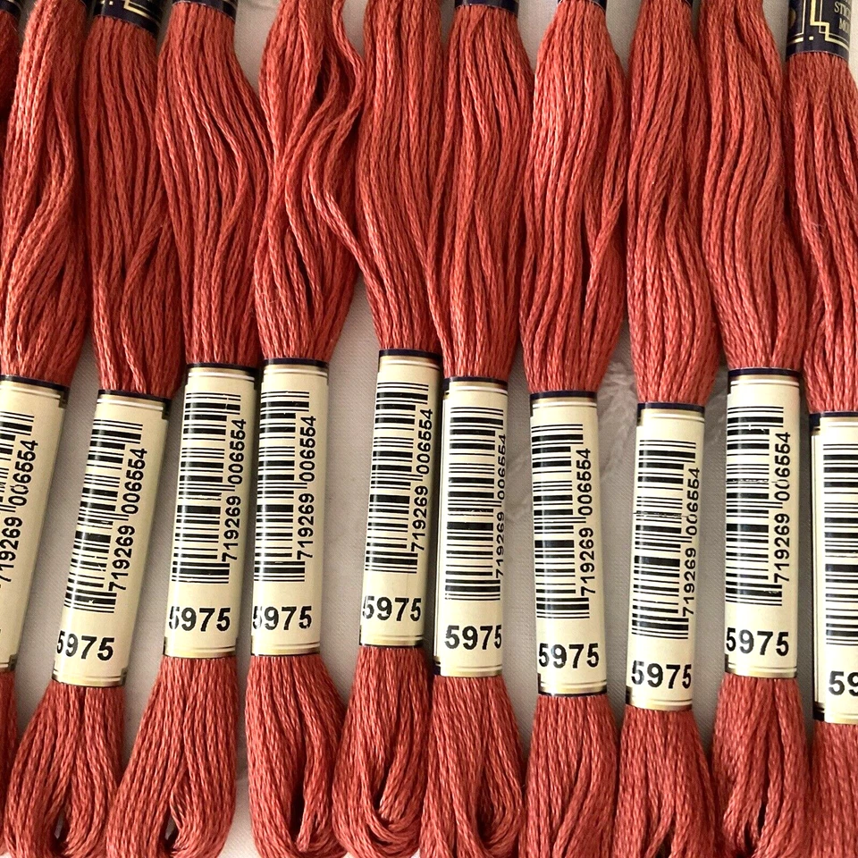 Anchor Stranded Sticktwist Mouline Cotton Floss Lot of 12 Assorted Reds #5975 - Image 3 of 3