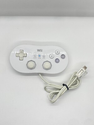 Official Nintendo Wii Pro Controller Classic White RVL-005 OEM Gamepad