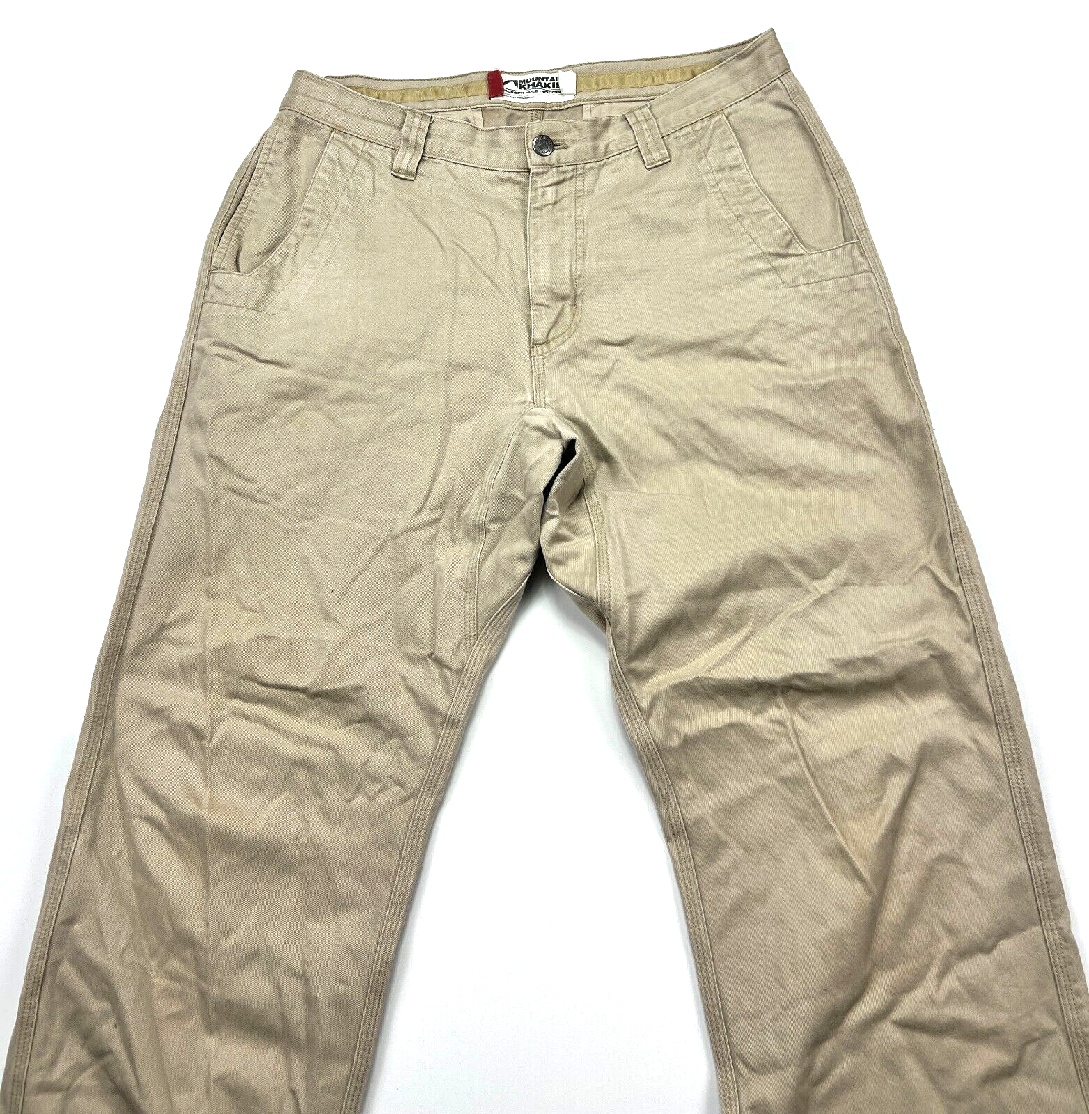 Mountain Khakis Chino Pants Hiking Outdoor Tan Men's 33x30 (Actual 32x28)  Nice