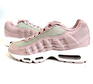 Nike Womens Air Max 95 SE Silver Pink Rose Shimmer Glitter AT0068-600 | eBay