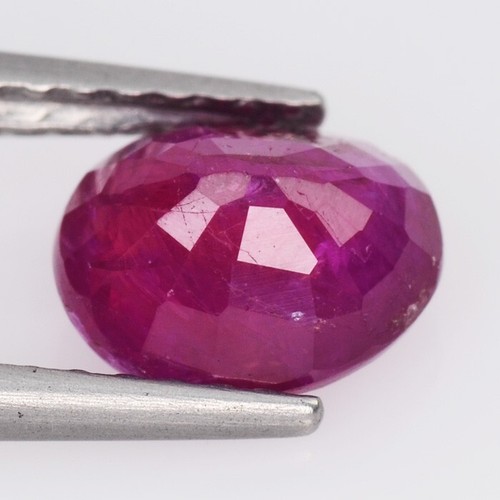 1,30 Ct _ GFCO CERTIFICADO ROSA ROJO RUBÍ NATURAL SIN CALENTAR CORTE OVALADO PIEDRAS PRECIOSAS SUELTAS - Imagen 5 de 16