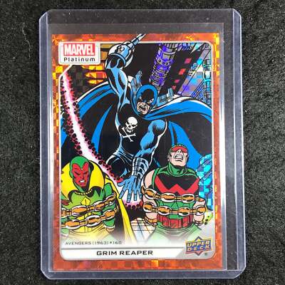 2023 Marvel Platinum GRIM REAPER High Series Base Orange Checkers 4/33 #137