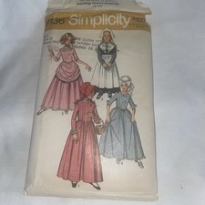 Simplicity 9516 Pattern Girls Costumes Puritan/Centennial 18th 19thCentury Sz 10