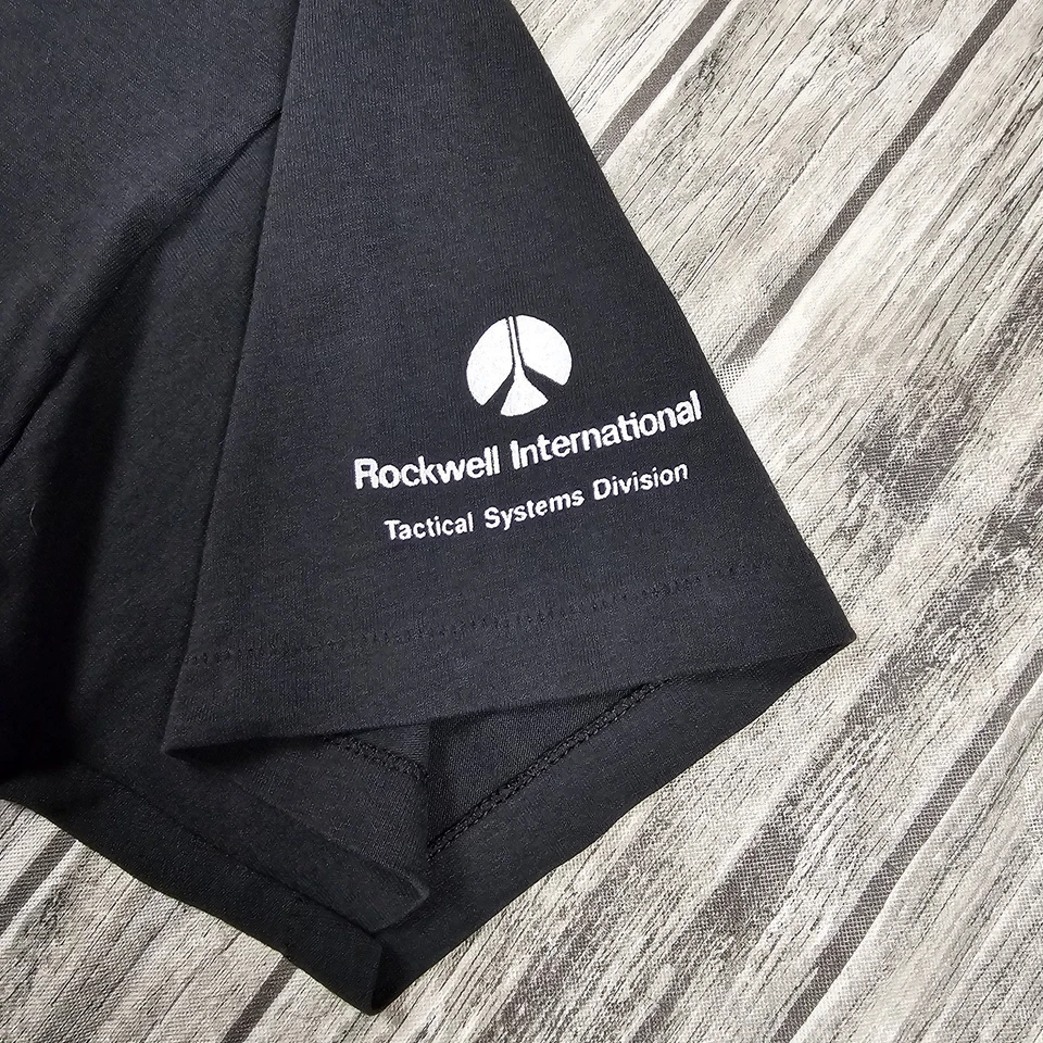 Camisa Militar DE Colección años 90 rockwell international Puntada Única AGM-130 Misle XL Foto 3 de 4