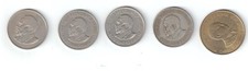 Kenia/Kenia 5 monet od 10 centów do 1 szylinga, 1968 do 1989