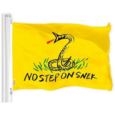 No Step on Snek Flag: 3x5 Ft Printed Polyester