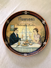dawsons beer tray- 12" older great survivor no mfg info - elaborate litho & VGC
