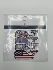 Whale Stickers Vineyard Vines American Flag Red White Blue Party Favor 2 Packs