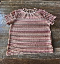 Shein Lune Women's Knit Strip T-Shirt Short Sleeve Dress Multicolor Size M