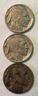 3 - 1936-p,s,d  BUFFALO NICKELS, STRONG DATE  12066
