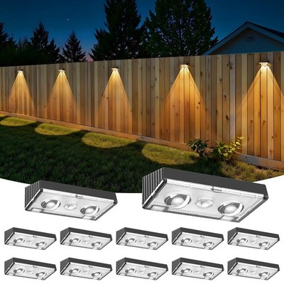 NIORSUN Solar Fence Lights,12 Pack Deck Light,Led Lights 12 PACK, Matte Black