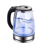 Wasserkocher Glas 2,0L Glaswasserkocher Led Edelstahl 1800W Teekocher Bpa Frei
