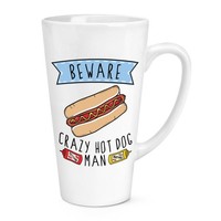 Beware VerrüCkte Hot Dog Mann 483Ml Groß Latte Becher Fast Food Lustiger Witz