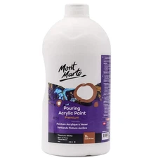 Premium Pouring Acrylic Paint, 1L (33.8oz), Titanium White, Pre-Mixed Acrylic...