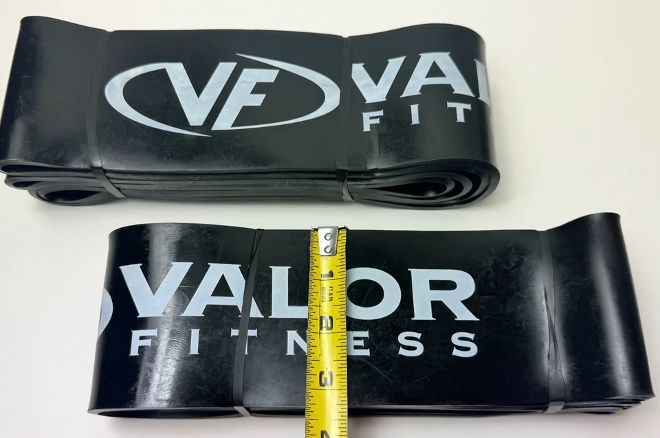 Set 2 New Valor Black 3 1/4 Heavy Duty 85-230 lb Resistance Band Lifting Fitness - Image 4 of 4