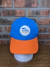 Youth 2019 PGA Junior League Golf Hat Blue Orange Strapback Adjustable Garb