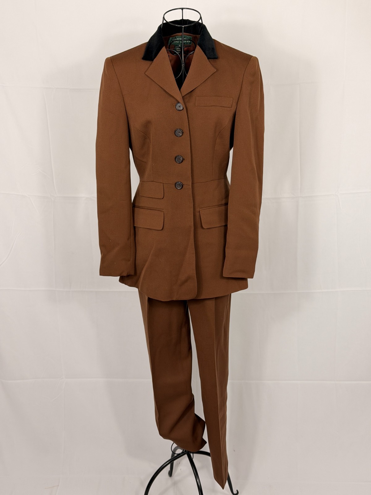 Lauren Ralph Lauren Brown Wool Riding Pant Suit Womens Size 4 Equestrian