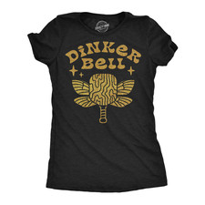 Womens Funny T Shirts Dinker Bell Sarcastic Pickleball Graphic Novelty Tee For