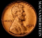 1939 Lincoln Wheat Cent - Choice Gem Brilliant Uncirculated  Lustrous  #L5054