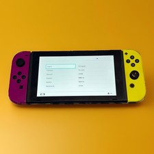 Nintendo Switch HAC-001 Gaming Console Purple / yellow joycons *No charger etc*