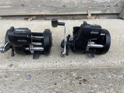 PAIR OF SUPER NICE OKUMA MAGDA MA 15D LINE COUNTER REELS