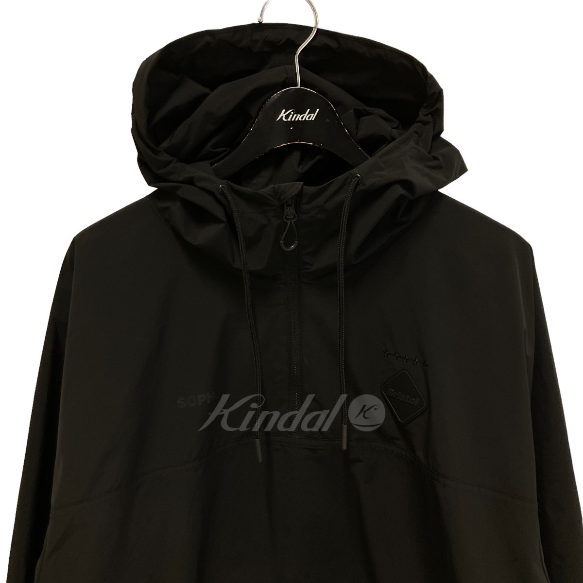 Used F.C.R.B.Wildside Yohji Yamamoto Half Zip Anorak Black Used F.C.R.B.Wildside Yohji Yamamoto Half Zip Anorak Black