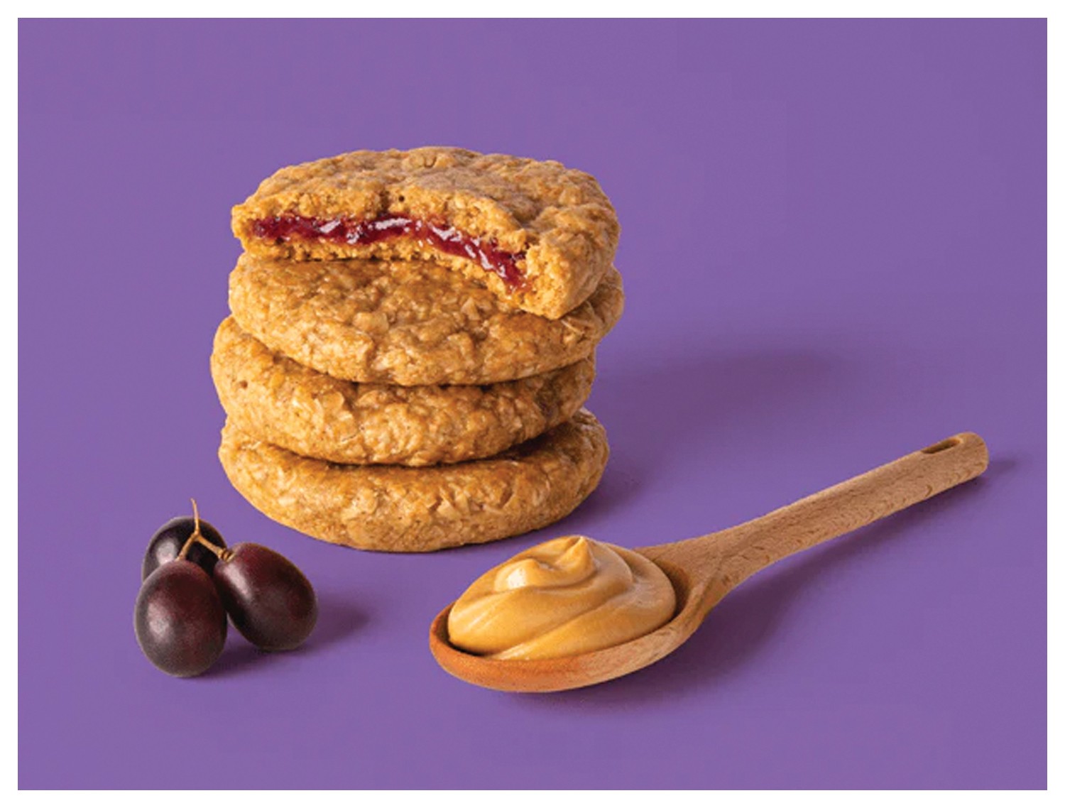 Овсяные батончики Bobos Grape PB-J - Питательная закуска без глютена из цельного зерна