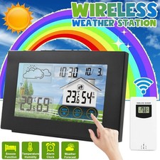 Weather Station with LCD Radio Control Clock ( UK Version ) Indoor / Outdoor NEW