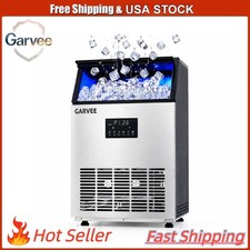150Lbs/24H 40Lbs Storage Commercial Ice Maker Stainless Steel Self-Cleaning LED