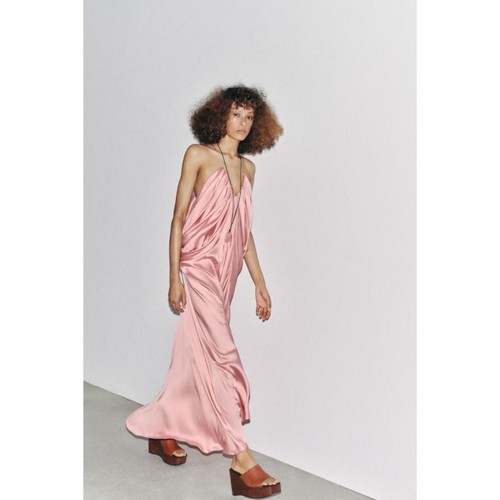 ZARA ZW COLLECTION SATIN VOLUME DRESS - Picture 2 of 11
