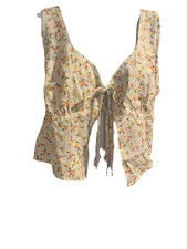 TIME AND TRU WOMENS FLORAL DESIGN WOVEN TANK SIZE XL (16-18) NWT FREE SHIPPING