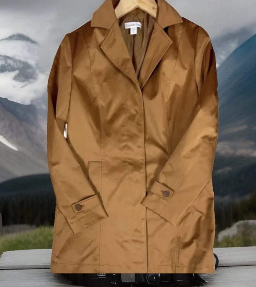 TRINCHERA DE SATÉN COLDWATER CREEK CITY PARK TALLA 8 PEQUEÑA Y $169.00 NUEVA CON ETIQUETAS Foto 2 de 4