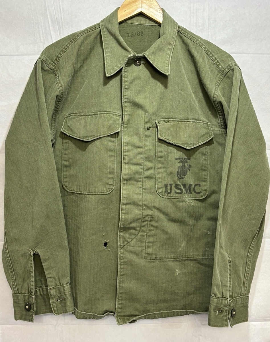 60s vintage USMC ミリタリージャケット p58 Vintage Blouse Top Shirt Jacket US Military P58 P56 USMC