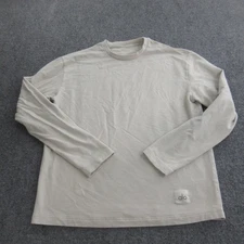 Alo Shirt Mens Medium Beige Long Sleeve Crewneck Athletic Yoga Casual Top