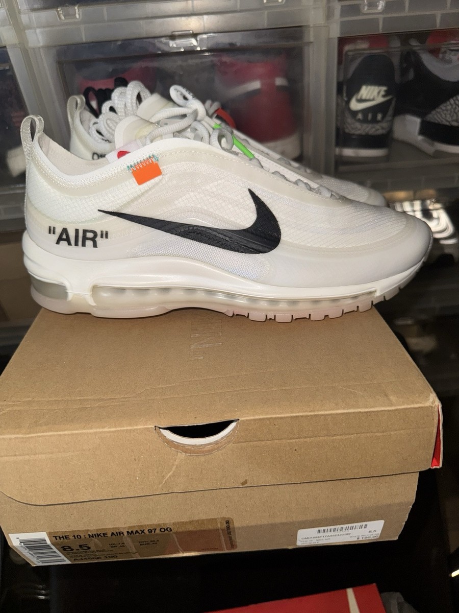 スニーカー Nike airmax 97 og off white the ten Nike Off-White x Air Max 97 OG The Ten OFF-WHITE MENS 8.5 NEW 100