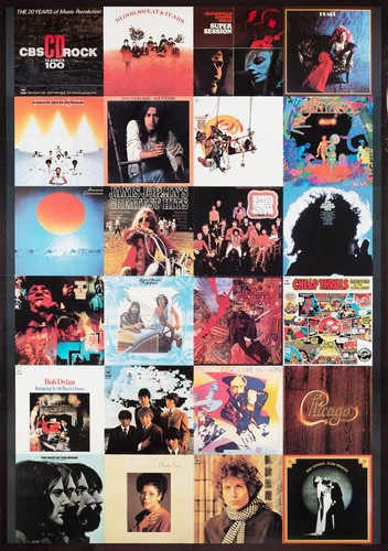 CBS CD Rock 100 1987 Japanese A1 Poster