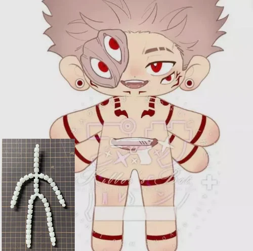 Jujutsu Kaisen Anime Figure Ryomen Sukuna 25cm Plush Doll - Foto 5 di 6
