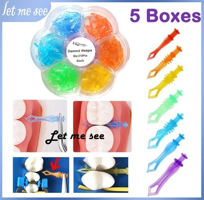 2 Boxes Dental Diamond Wedges Matrix Diastema Adaptive Interdental