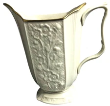 Lenox Carolina Collection Pitcher Embossed Floral Design 20 OZ Height 7 1/2"