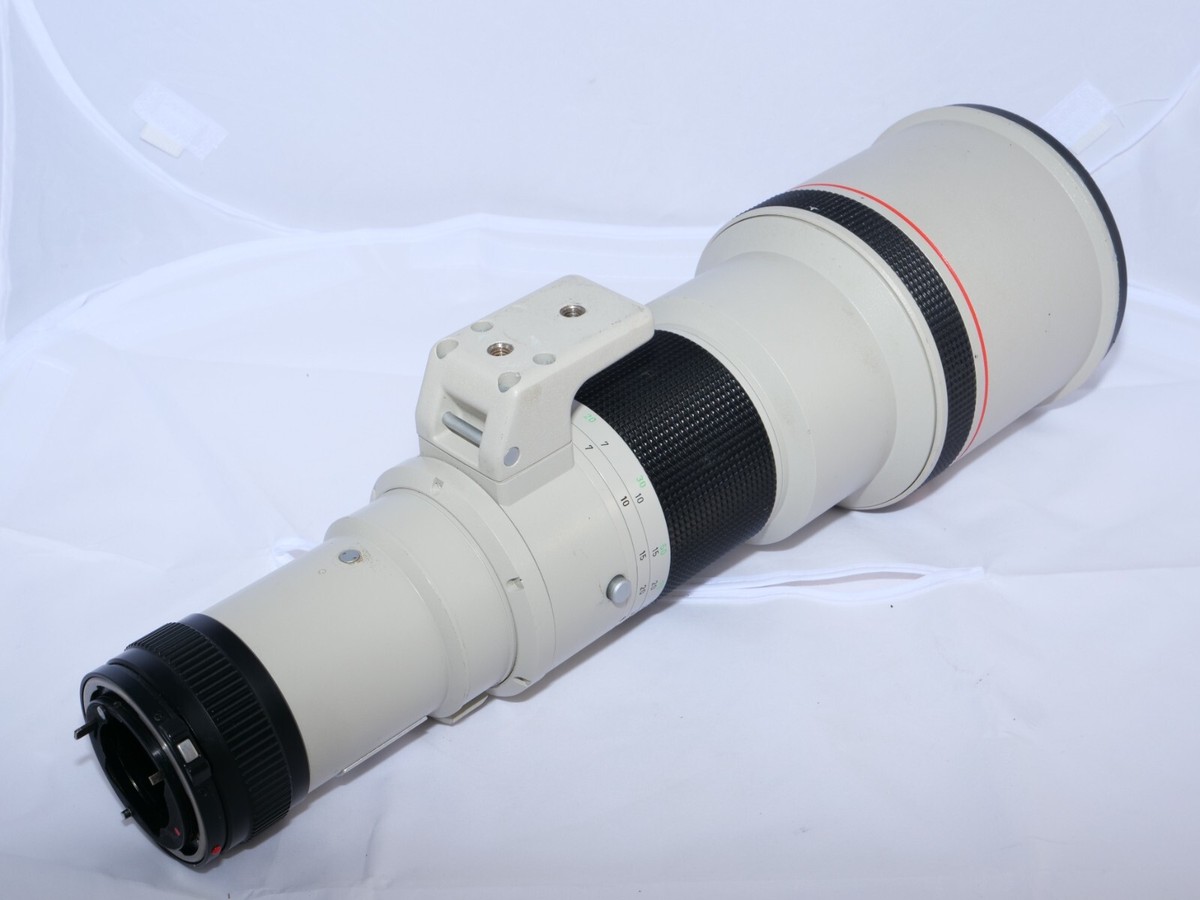 Canon FD 500mm f4.5 L telephoto Lens. Case. Hood. Caps