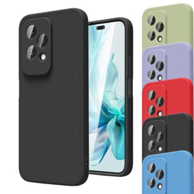 Für Honor 200 Lite Hülle, Slim Flüssig Silikon Case Stoßfest Gel Handy Cover