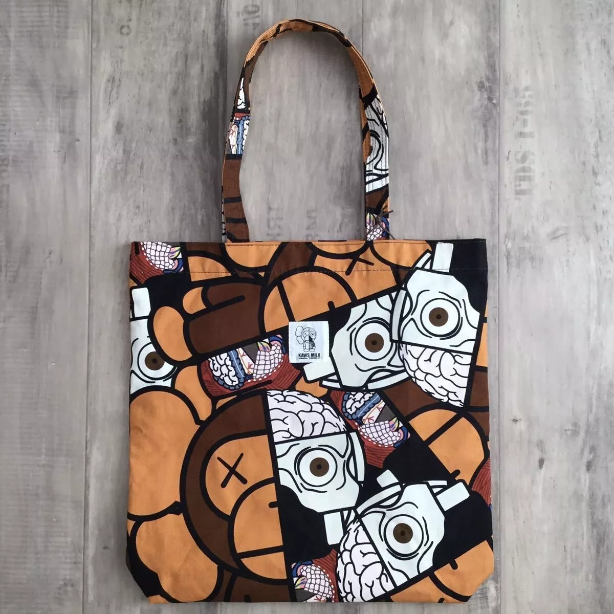 BAPE × originalfake × kaws milo companion tote bag NIGO A Bathing Ape